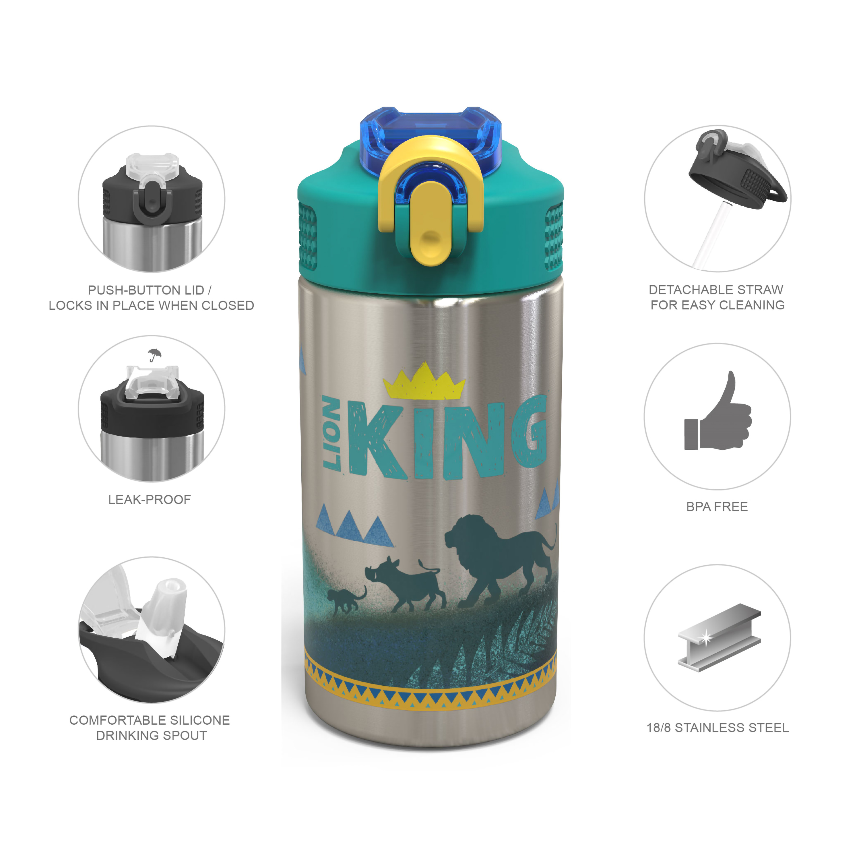 Lion King 15.5 ounce Water Bottle, Simba & Friends slideshow image 7 Lion King 15.5 ounce Water Bottle, Simba & Friends slideshow image 7