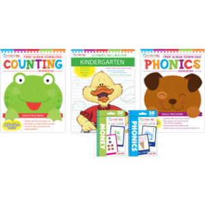 Kindergarten Skills Workbook & Flashcard Bundle