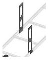 Cable Tray Fitting Ladder Side Stand-Off Steel 12 in. H 1 Pair Pair 2 per Package pk 2 per Package