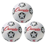 Champion Sports Rubber Soccer Ball Size 5, Pack of 3 CHSSRB5-3