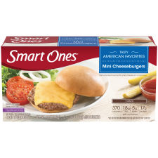 Smart Ones Mini Cheeseburger, 2 ct Box, 2.46 oz Mini Burgers