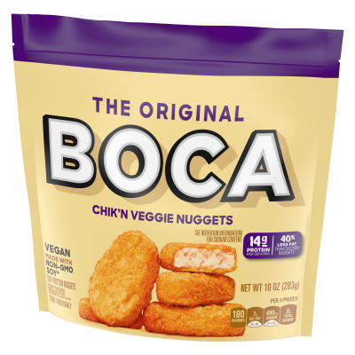 BOCA Original Vegan Chik'n Veggie Nuggets with Non-GMO Soy, 10 oz Bag