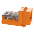 NetKey® Cat 5e Keystone Leadframe Jack Module, Orange