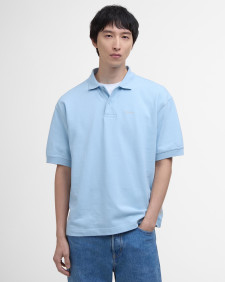 Hexham Oversized Polo Shirt Sky