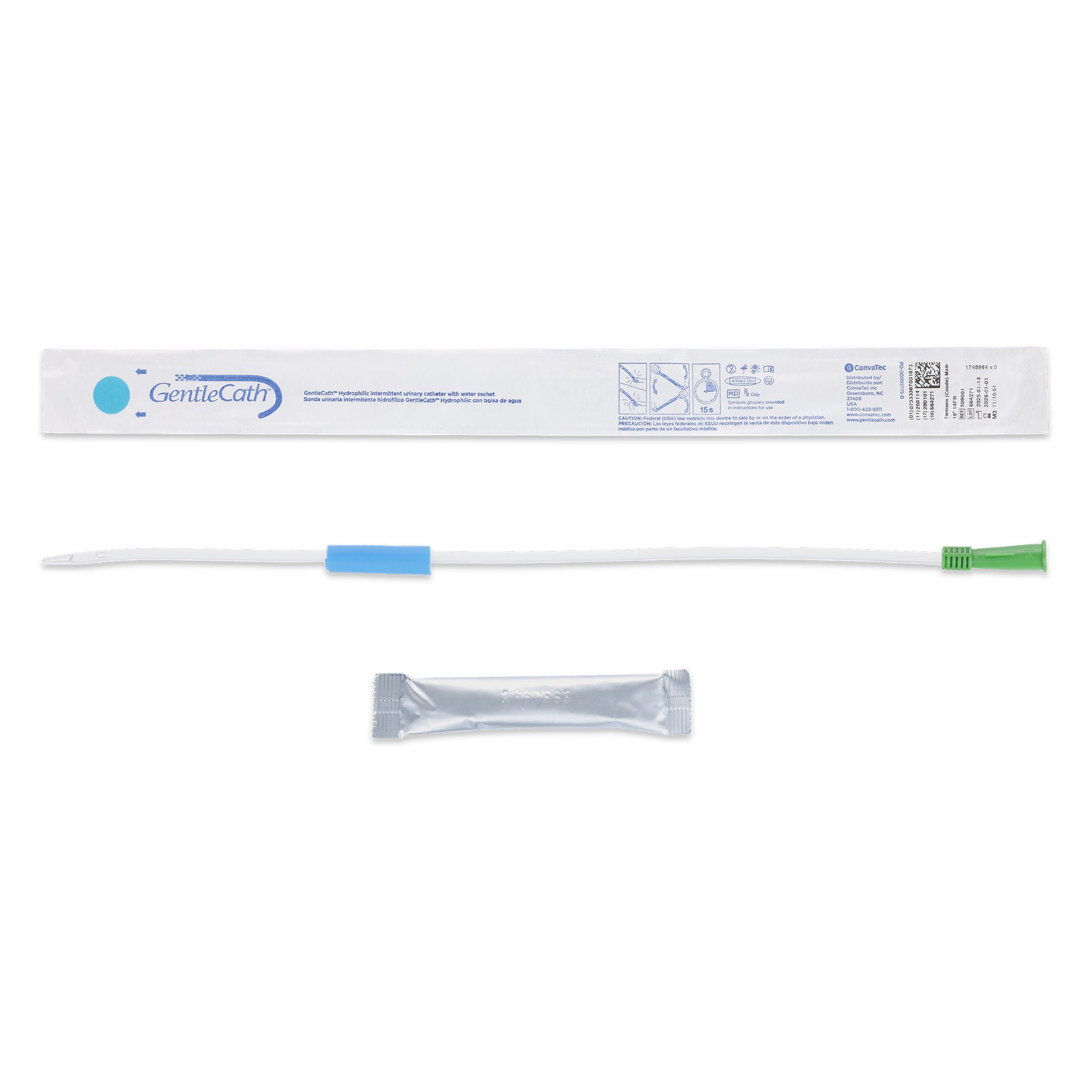 ConvaTec CATHETER, HYDROPHILIC URINARY TIEMANN GENTLECATH 14CH (30/BX