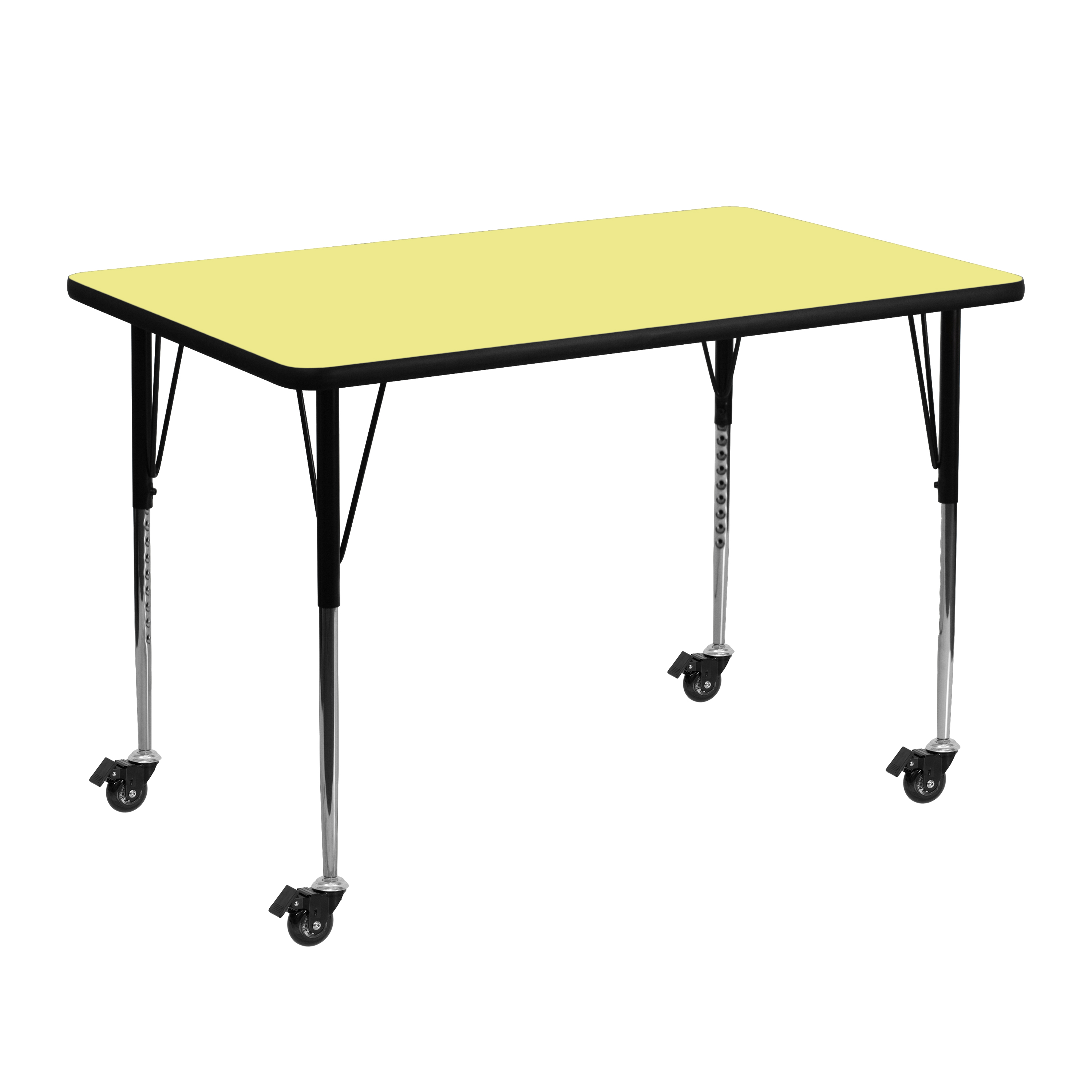 Wren Mobile 30''W x 48''L Rectangular Oak Thermal Laminate Activity Table - S... - Picture 11 of 13