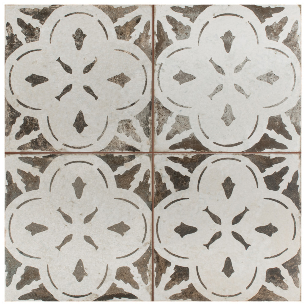 Kings Aurora Nero 17-5/8 in. x 17-5/8 in. Ceramic Floor and Wall Tile