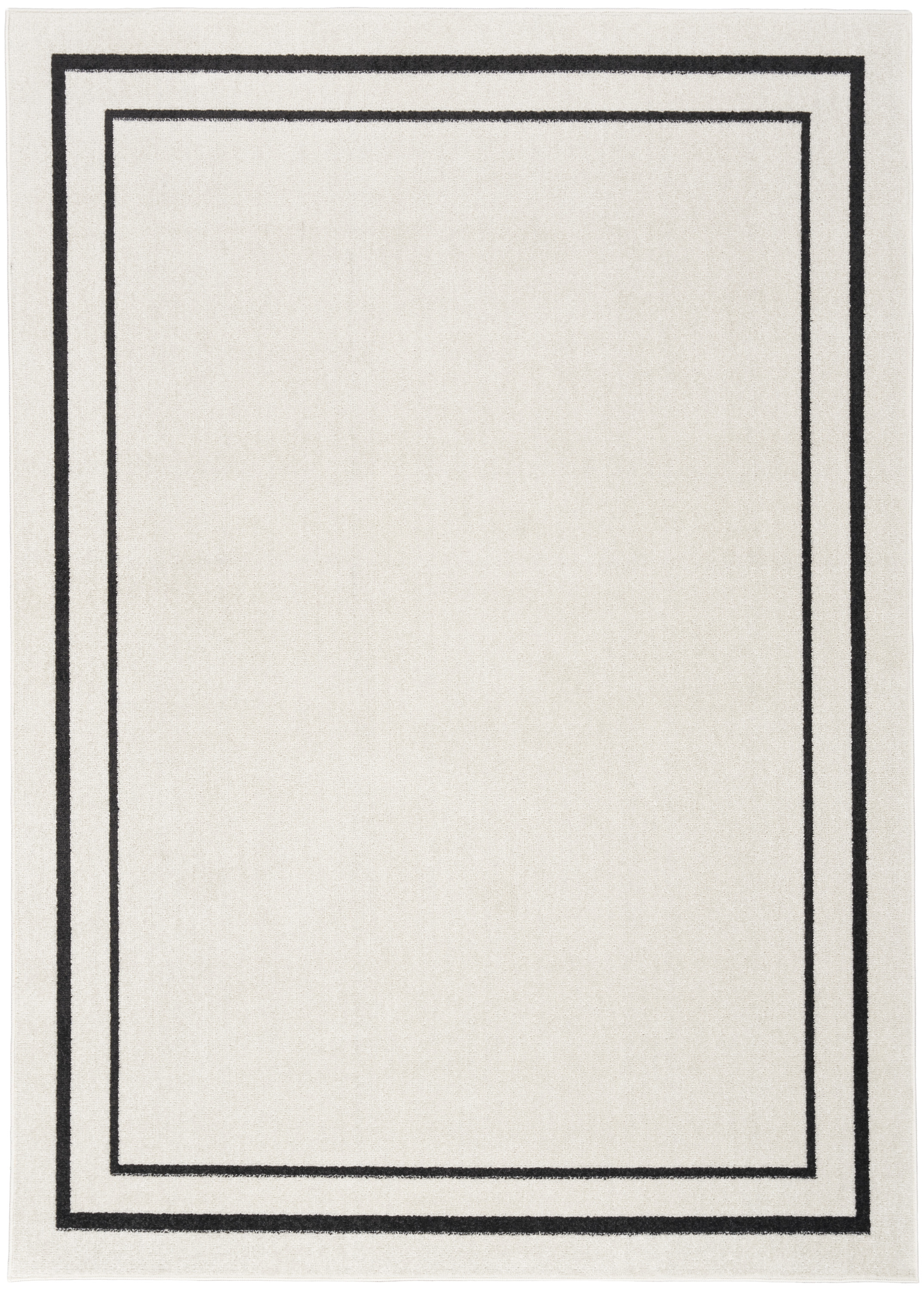 Nourison Nourison Essentials 6' x 9' Ivory Black Contemporary Rug