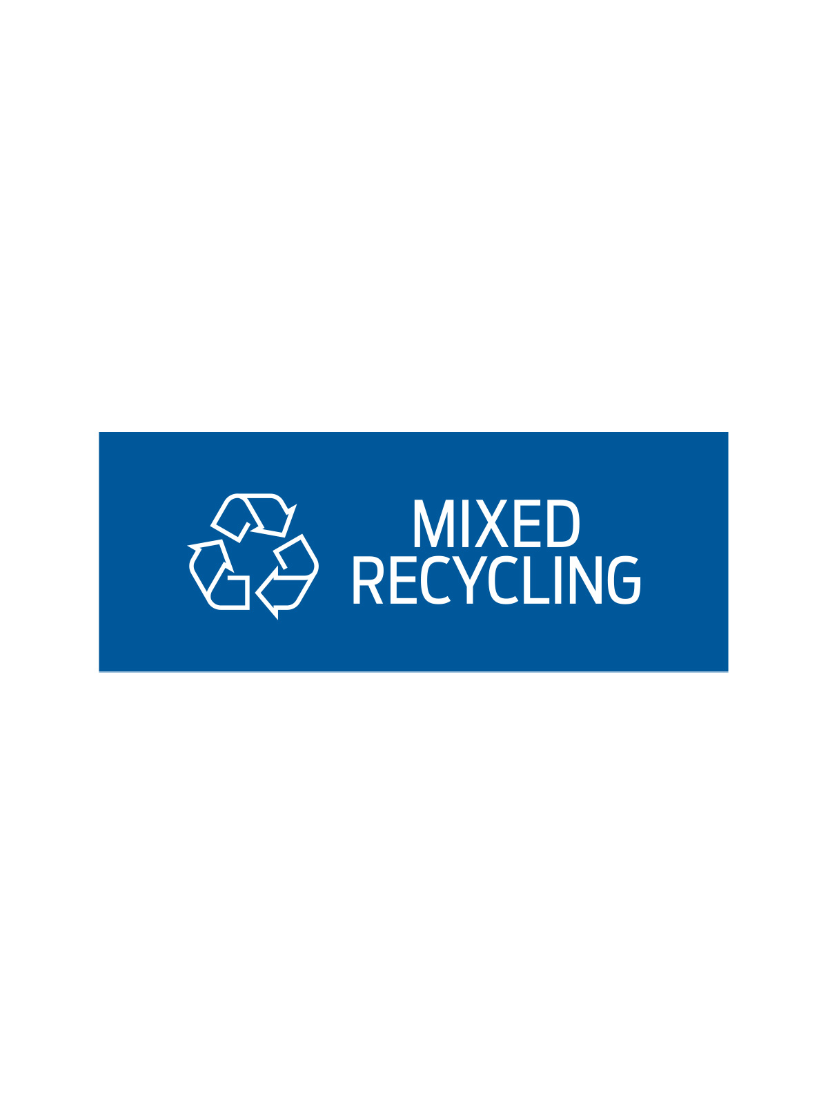 RISE – Triple – Sign – Mixed Recycling – Blue