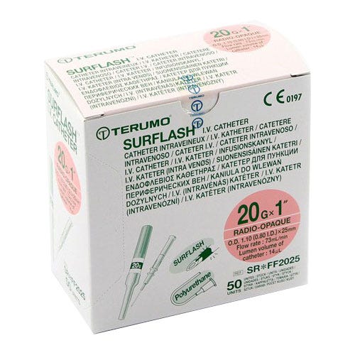 Catheter SurFlash® 20ga x 1" - 50/Box