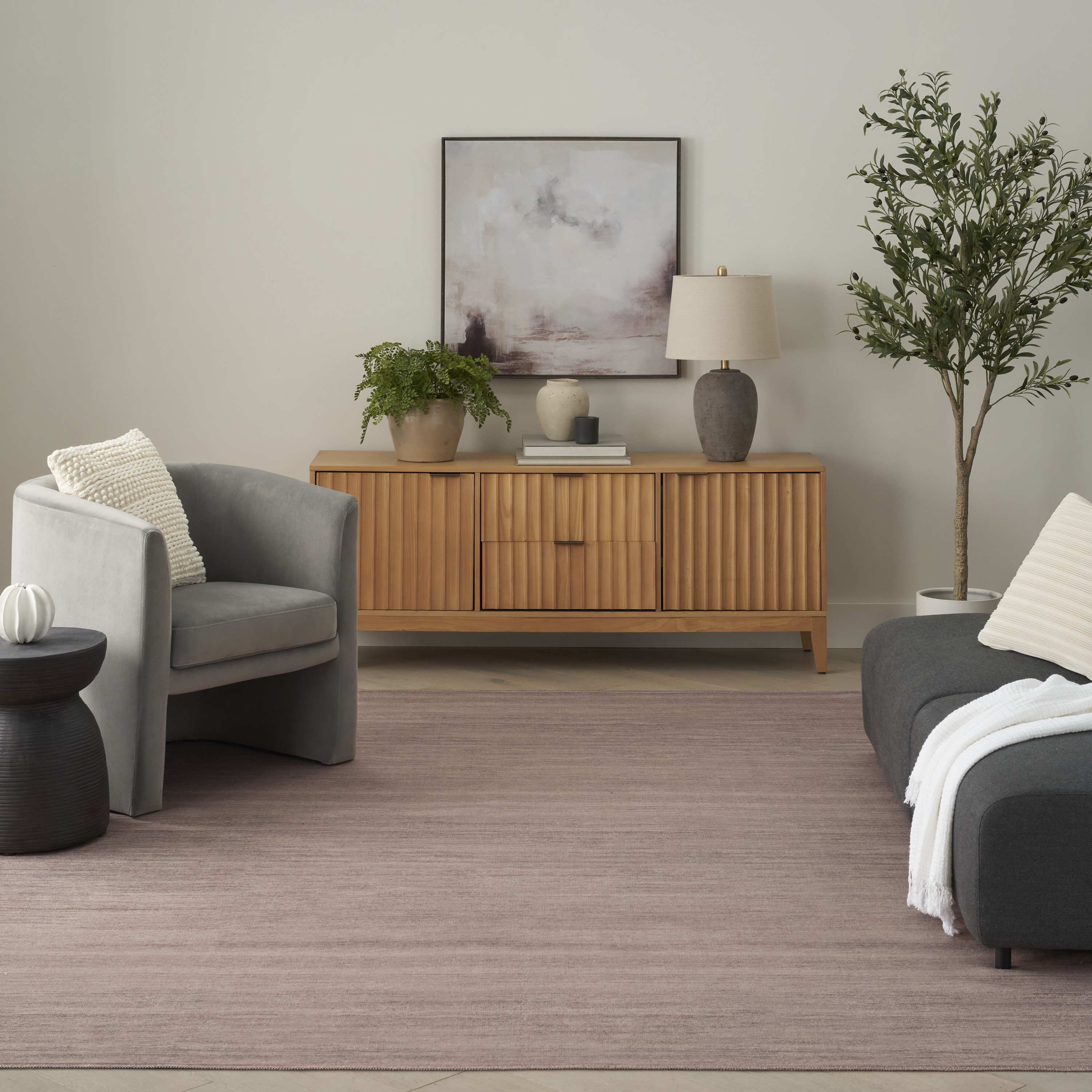 Nourison Washable Essentials 6' x 9' Natural Modern Indoor Rug
