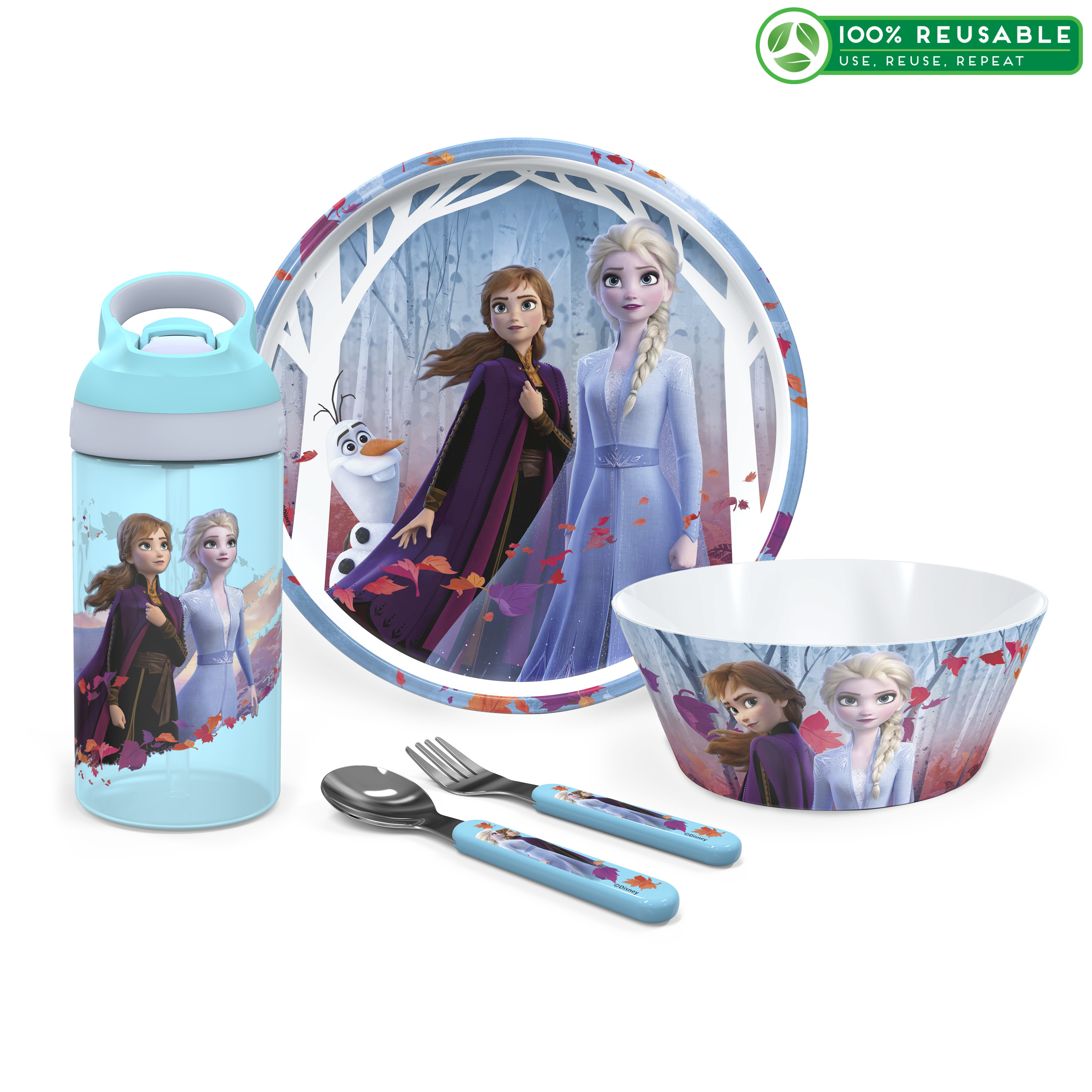 Disney Frozen 2 Movie Dinnerware Set, Anna and Elsa, 5-piece set slideshow image 1 Disney Frozen 2 Movie Dinnerware Set, Anna and Elsa, 5-piece set slideshow image 1