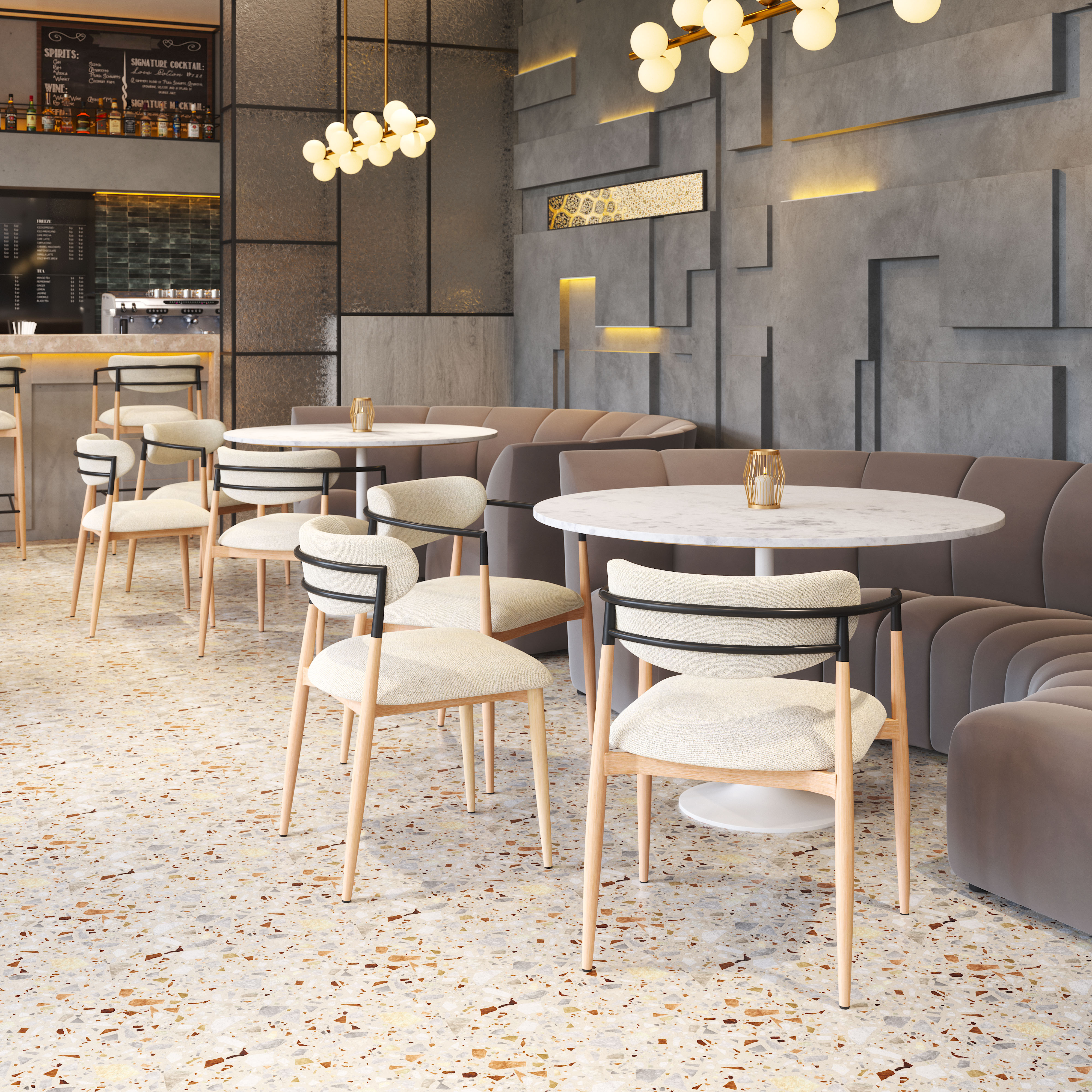 Equinox Dining Chair Oyster Gray & Natural product image