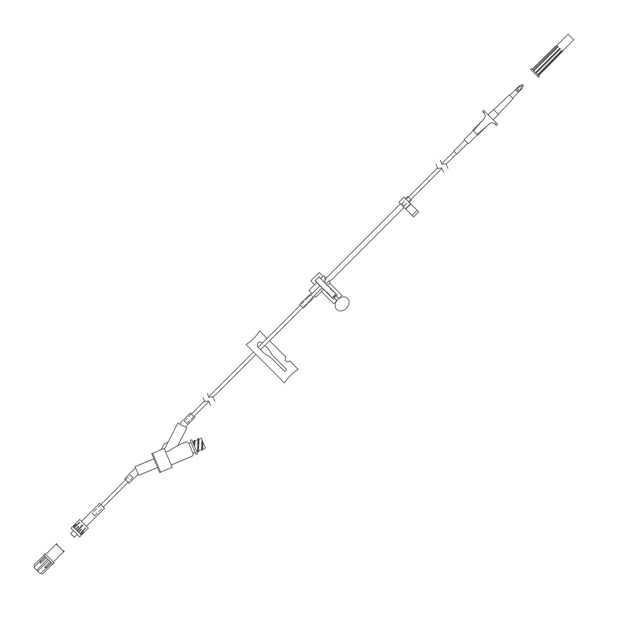 Zevex ADMIN SET, CURLIN MOOG W/NONVENTED BG SPIKE NF YS 98"(20/CS)