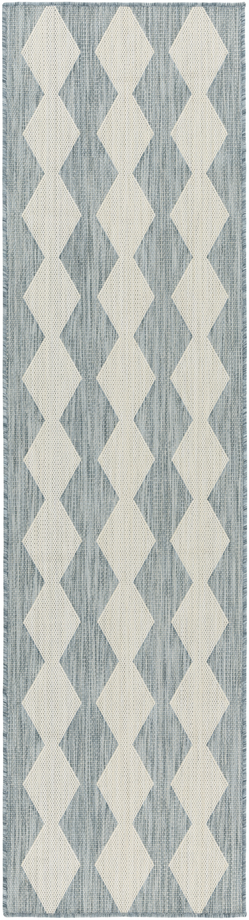 Nourison Positano 2'2" x 10' Aqua Modern Rug