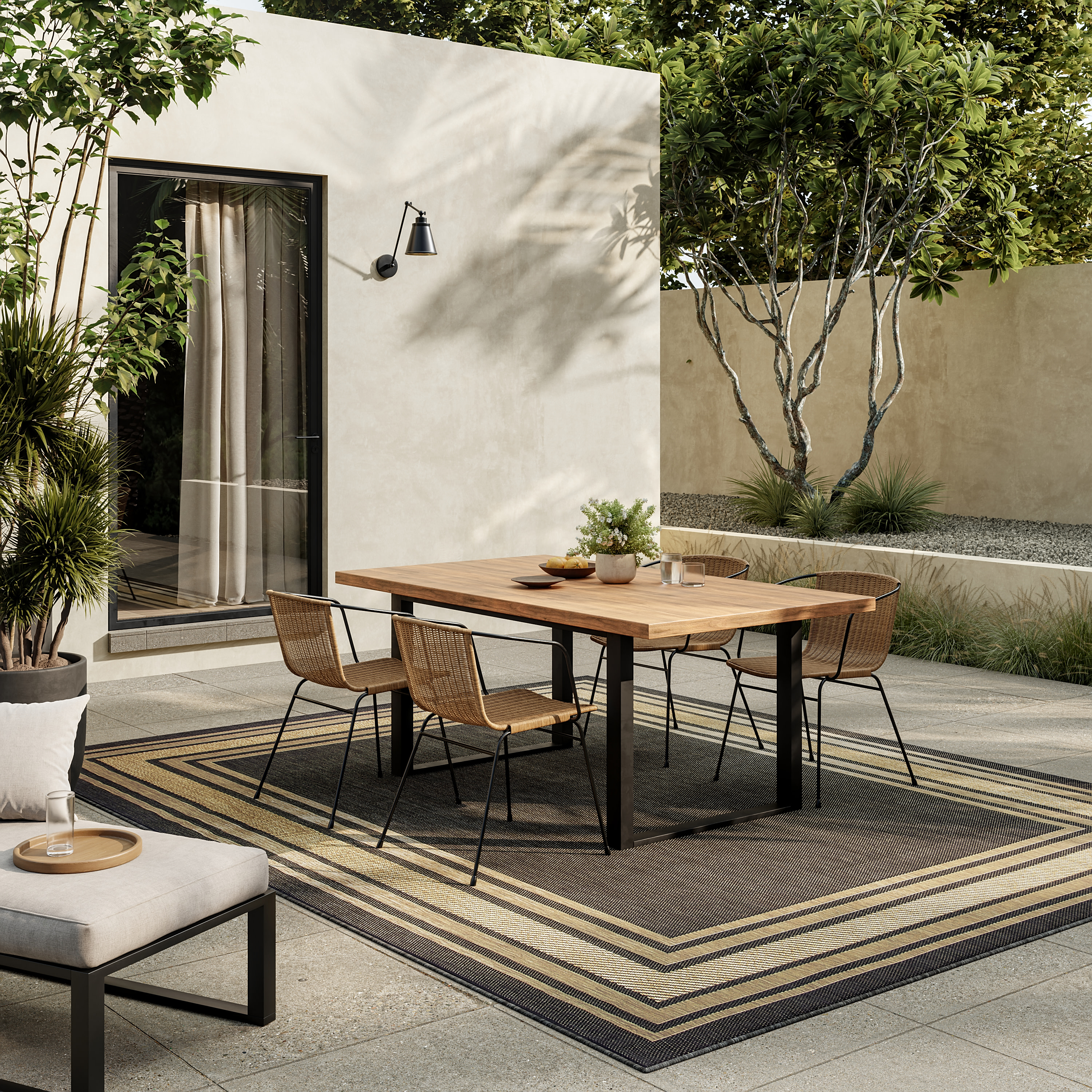 Nourison Horizon Indoor/Outdoor 8' x 10' Charcoal Modern Rug