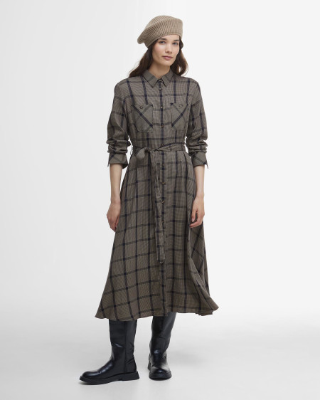 Claudia Check Midi Dress