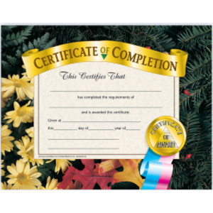 Certificate of Completion, 8.5" x 11", Pack of 30
