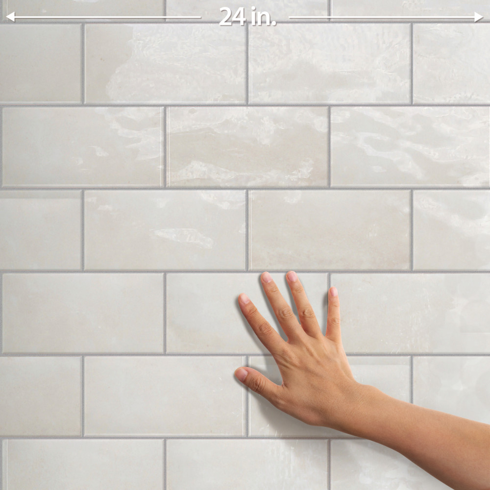 Camden Antique Bianco 4 in. x 8 in. Ceramic Wall Tile