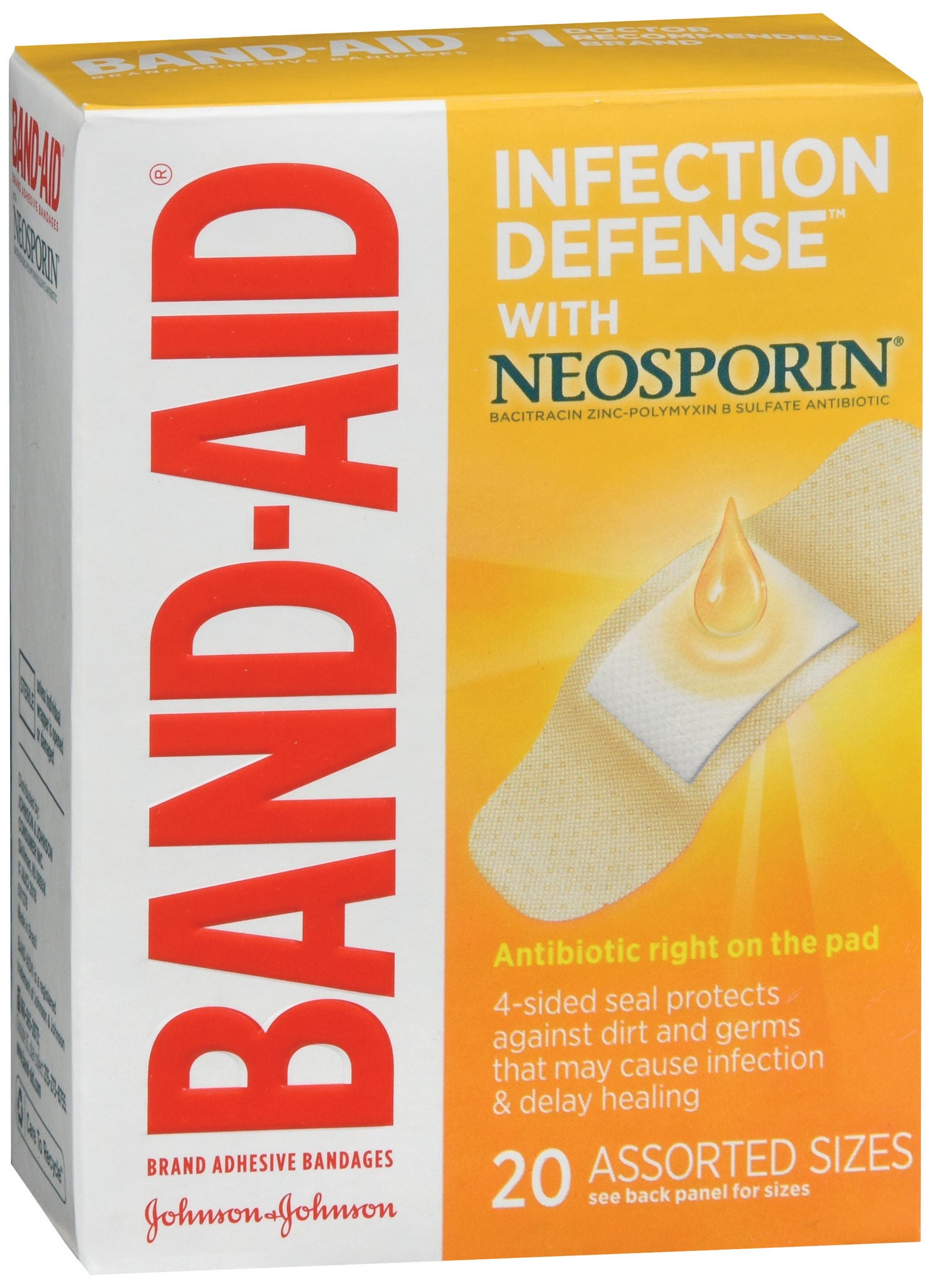 Band-Aid® Infection Defense™ Bandages, Assorted Sizes