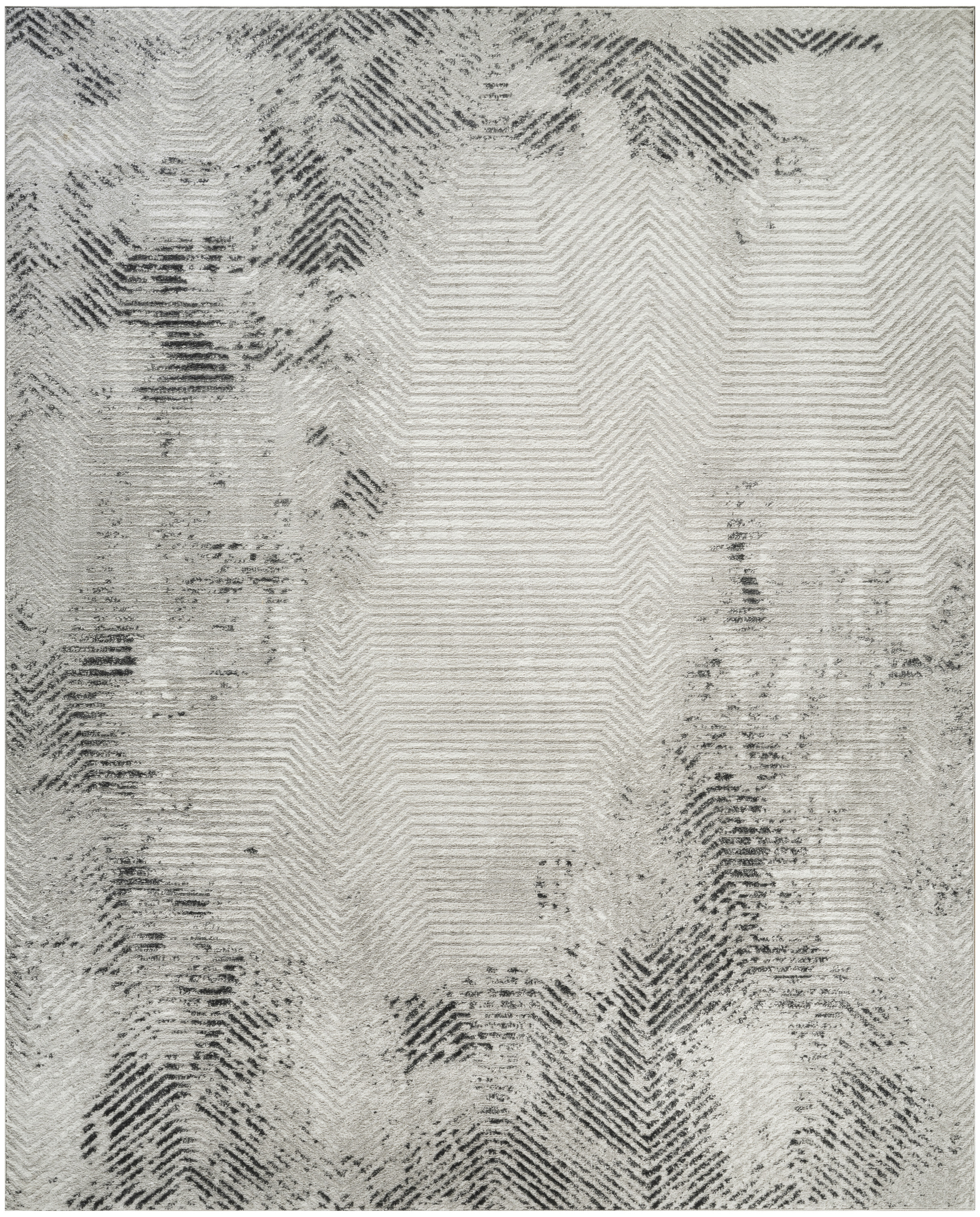 Nourison Dekor 7'10" x 9'10" Grey Charcoal Modern Indoor Rug