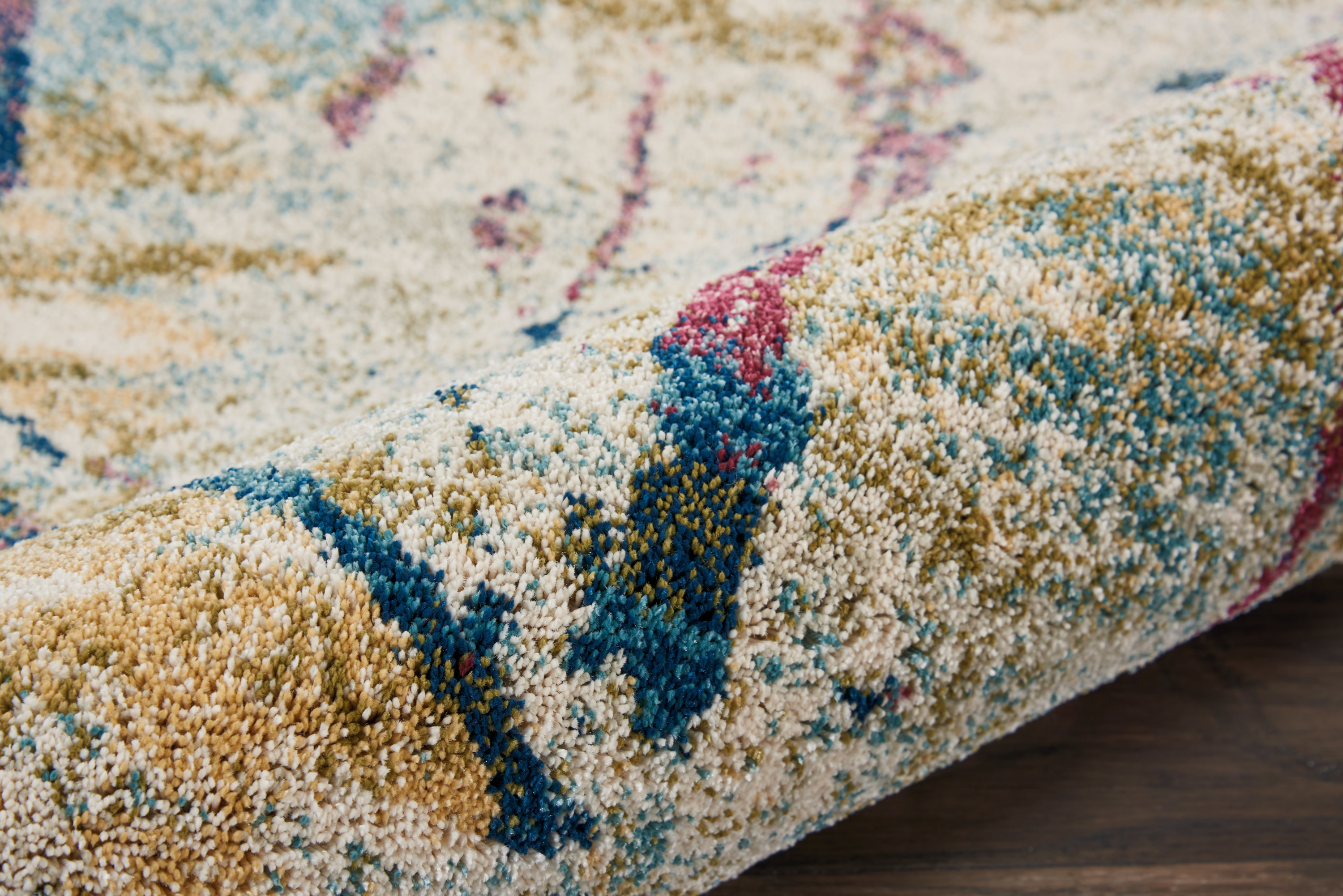 Nourison Fusion FSS10 Cream Multicolor Rug