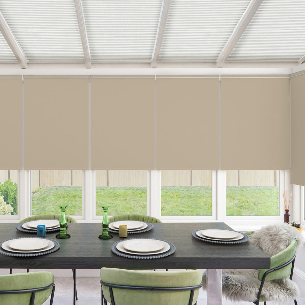 Acacia Wide Blackout Oyster Roller Blind