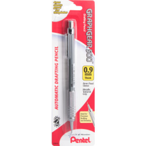 GraphGear 500 Automatic Drafting Pencil (0.9mm), Gray Barrel, 1 Count