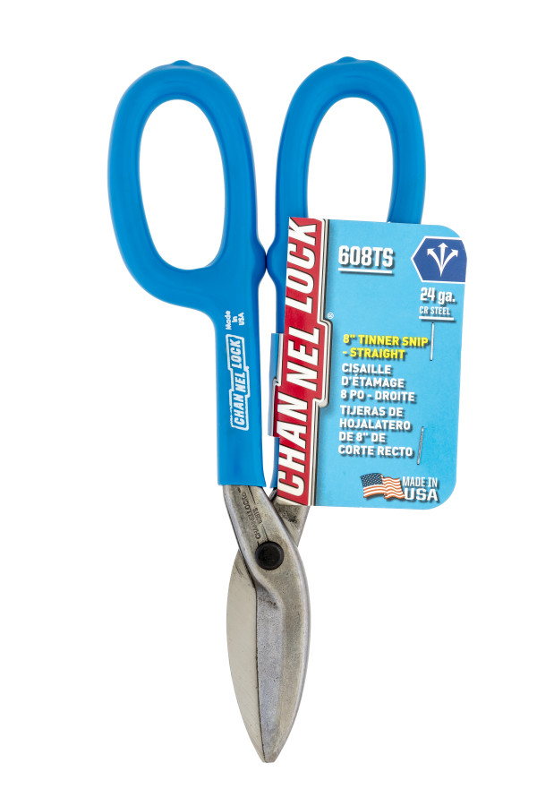 608TS 8-inch Straight Tinner Snip
