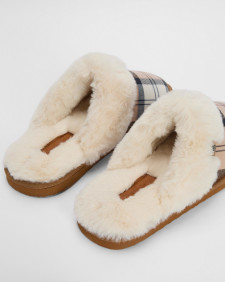 Claudia Tartan Mule Slippers Hessian Tartan