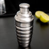 12-ounce stainless steel cocktail shaker with beehive pattern