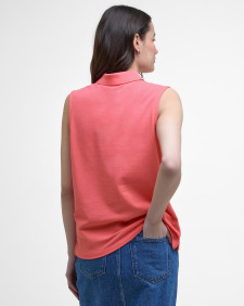 Bowford Sleeveless Polo Shirt Pink Punch