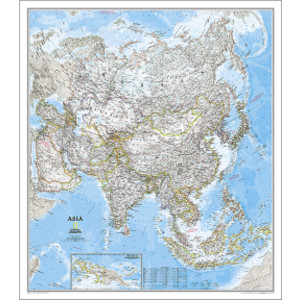 Asia Classic Map, Laminated