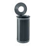 Rubbermaid Commercial, Enhance™, 33 gal, Metal, Gray/Black, Round, Receptacle