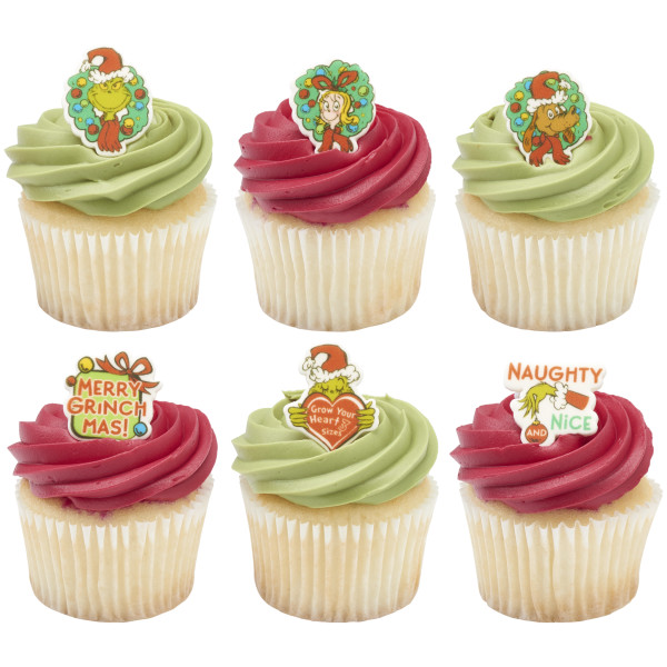 How the Grinch Stole Christmas! Merry Grinchmas Assortment - Red 3 Free Sweet Décor® Edible Decorations