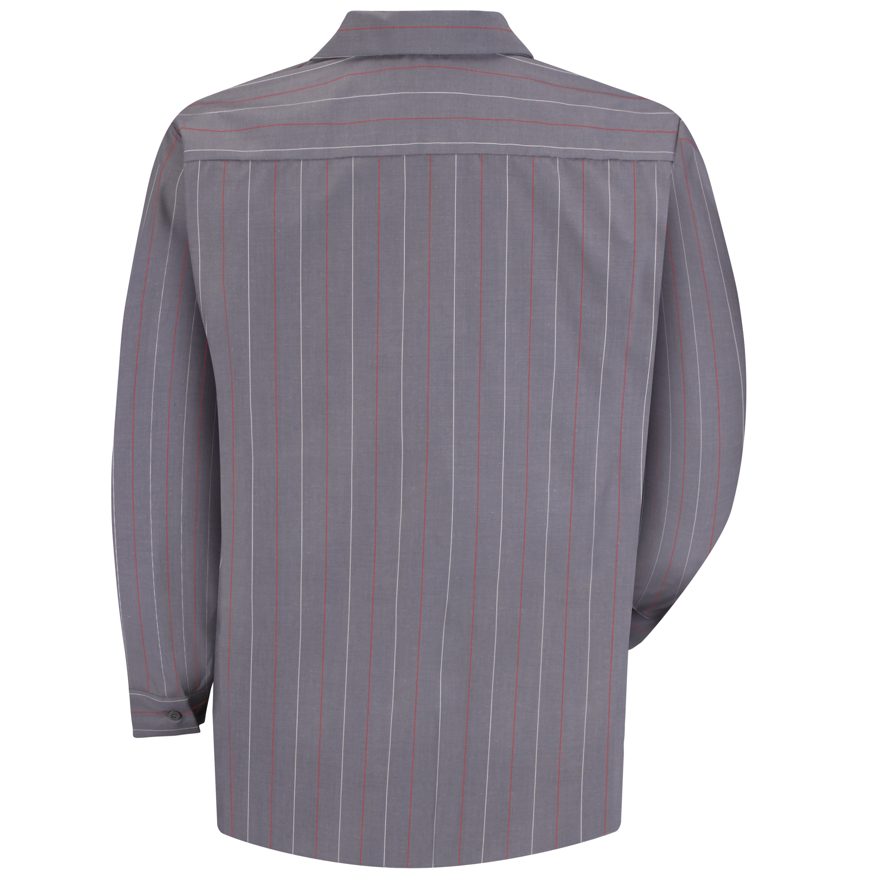 Red Kap Men's Long Sleeve Industrial Stripe Work Shirt - Picture 2 of 9