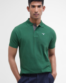 Tartan Pique Polo Shirt Racing Green