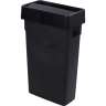 Carlisle, TrimLine, 23 gal, Polyethylene, Black, Square, Receptacle