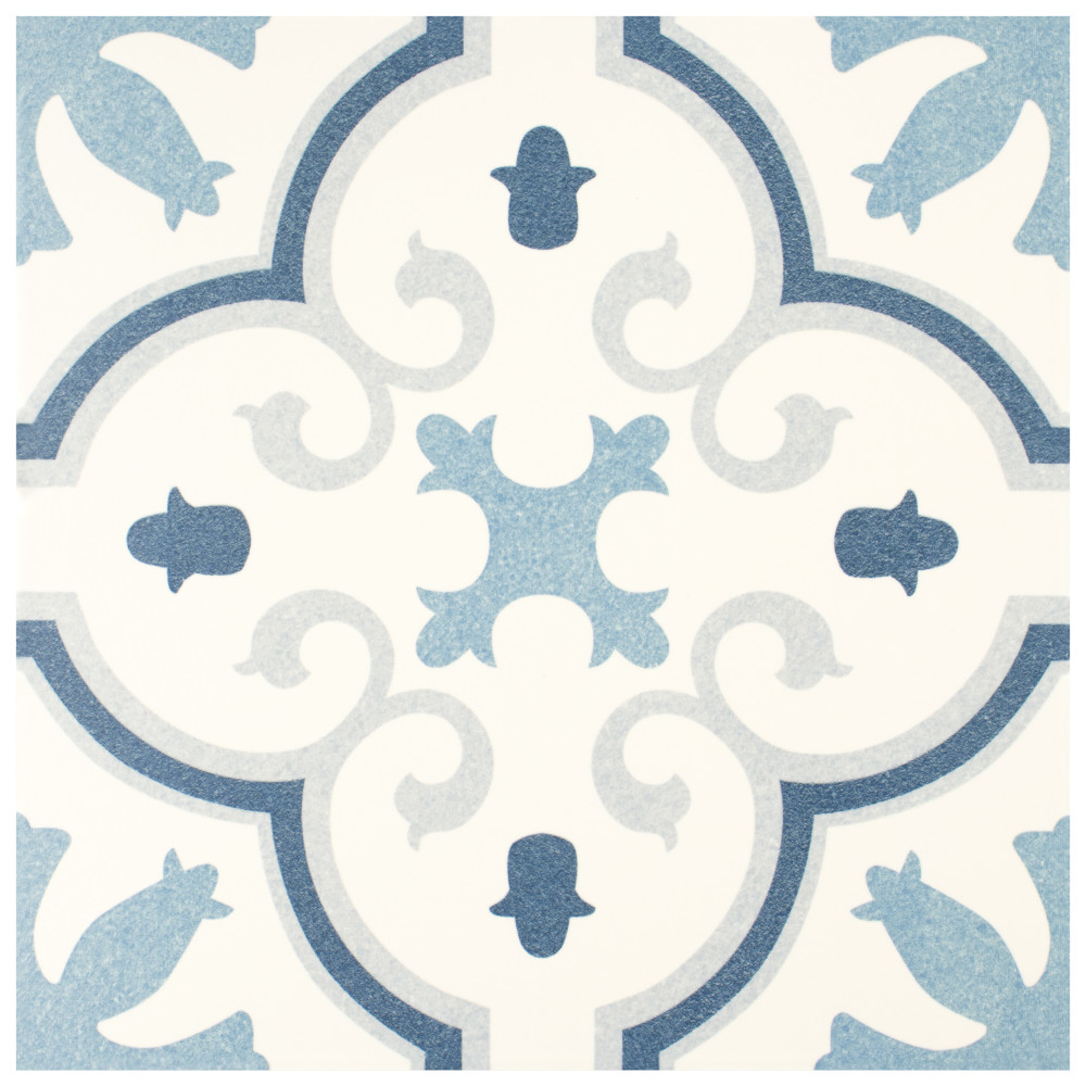 Monteca Blue 9-3/4 in. x 9-3/4 in. Porcelain Floor and Wall Tile