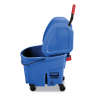 Rubbermaid Commercial, WaveBrake, 35qt, Mop Bucket w/ Downpress Wringer, Blue