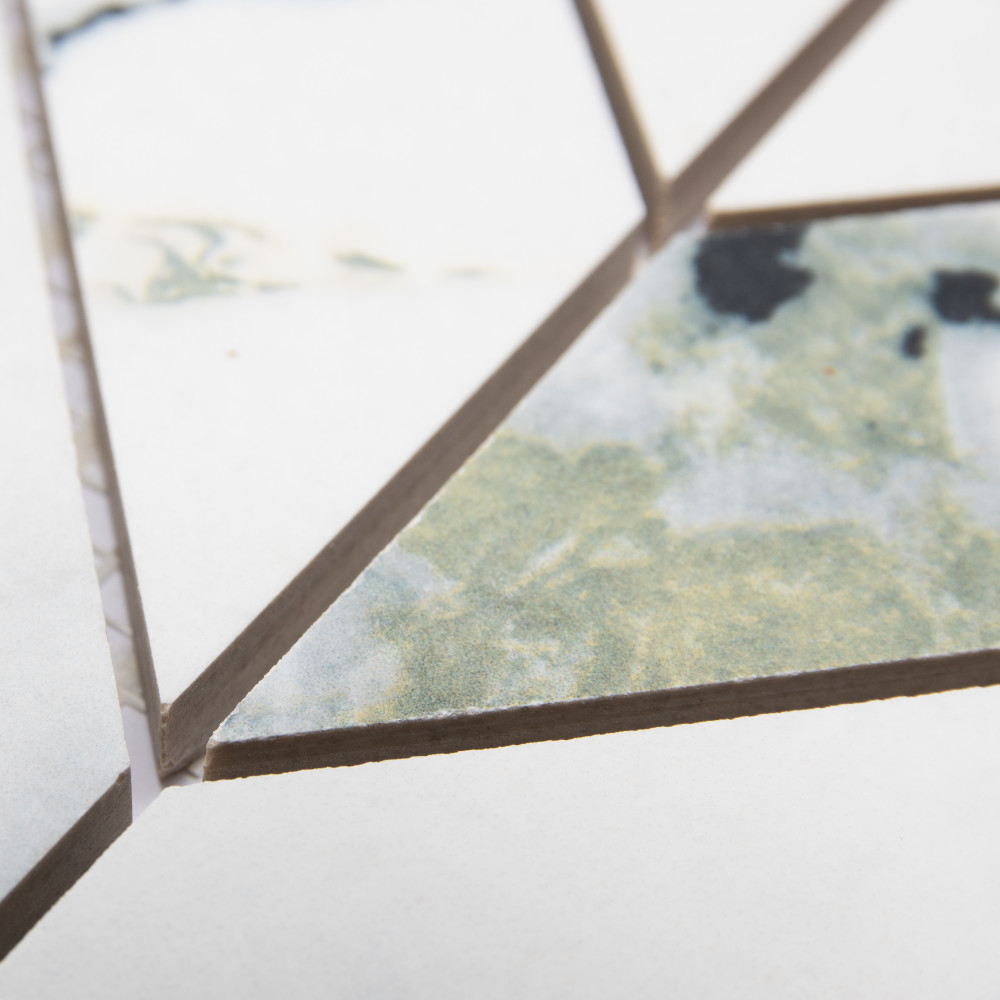 Touche Chevron Jade 11-3/4 in. x 12-1/4 in. Porcelain Mosaic Tile