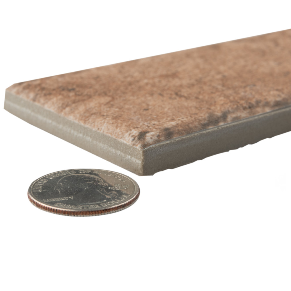 Brooklin Brick Cotto 2-3/8 in. x 9-3/4 in. Porcelain Floor and Wall ...