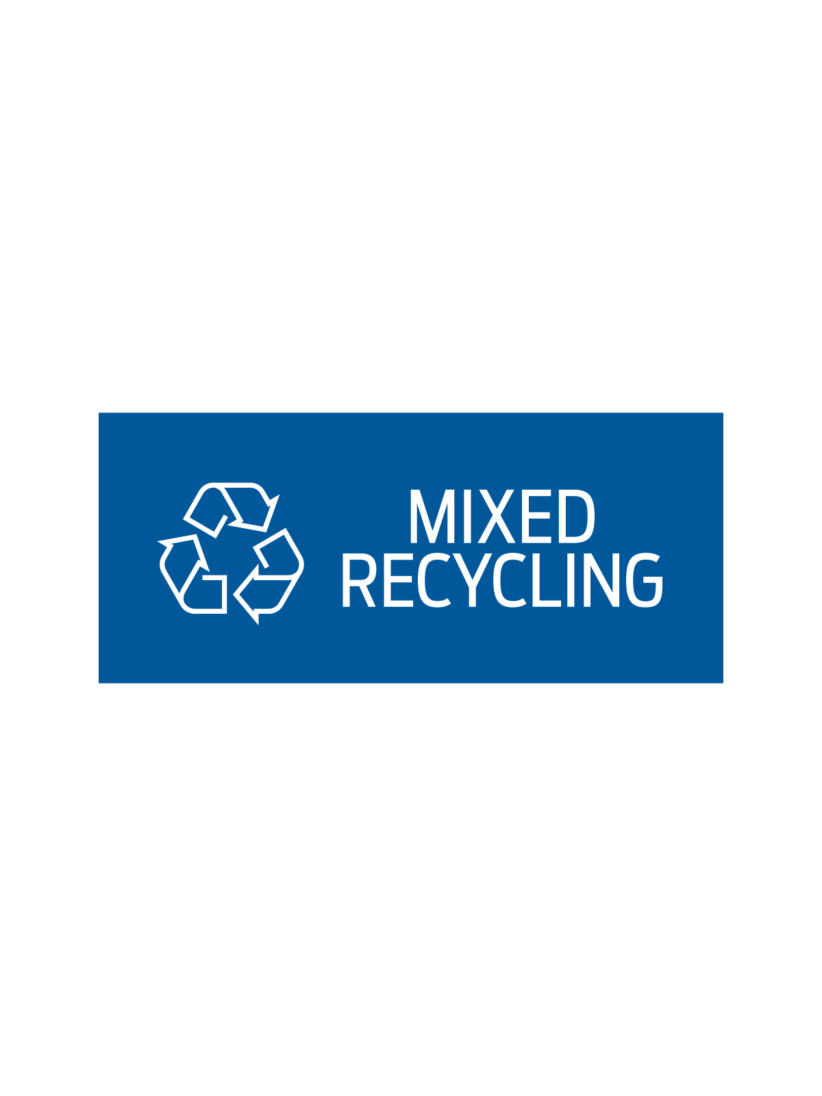 RISE – Single – Sign – Mixed Recycling – Blue