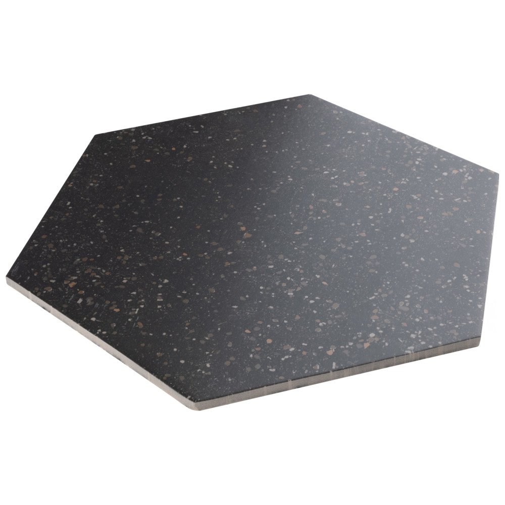 Palazzo Hex Nero 14-1/8 in. x 16-1/4 in. Porcelain Floor and Wall Tile