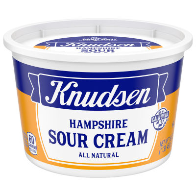 Knudsen Hampshire 100% Natural Sour Cream, 16 oz Tub
