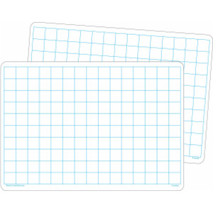 Double-Sided Math Grid Dry Erase Boards, Pack of 10