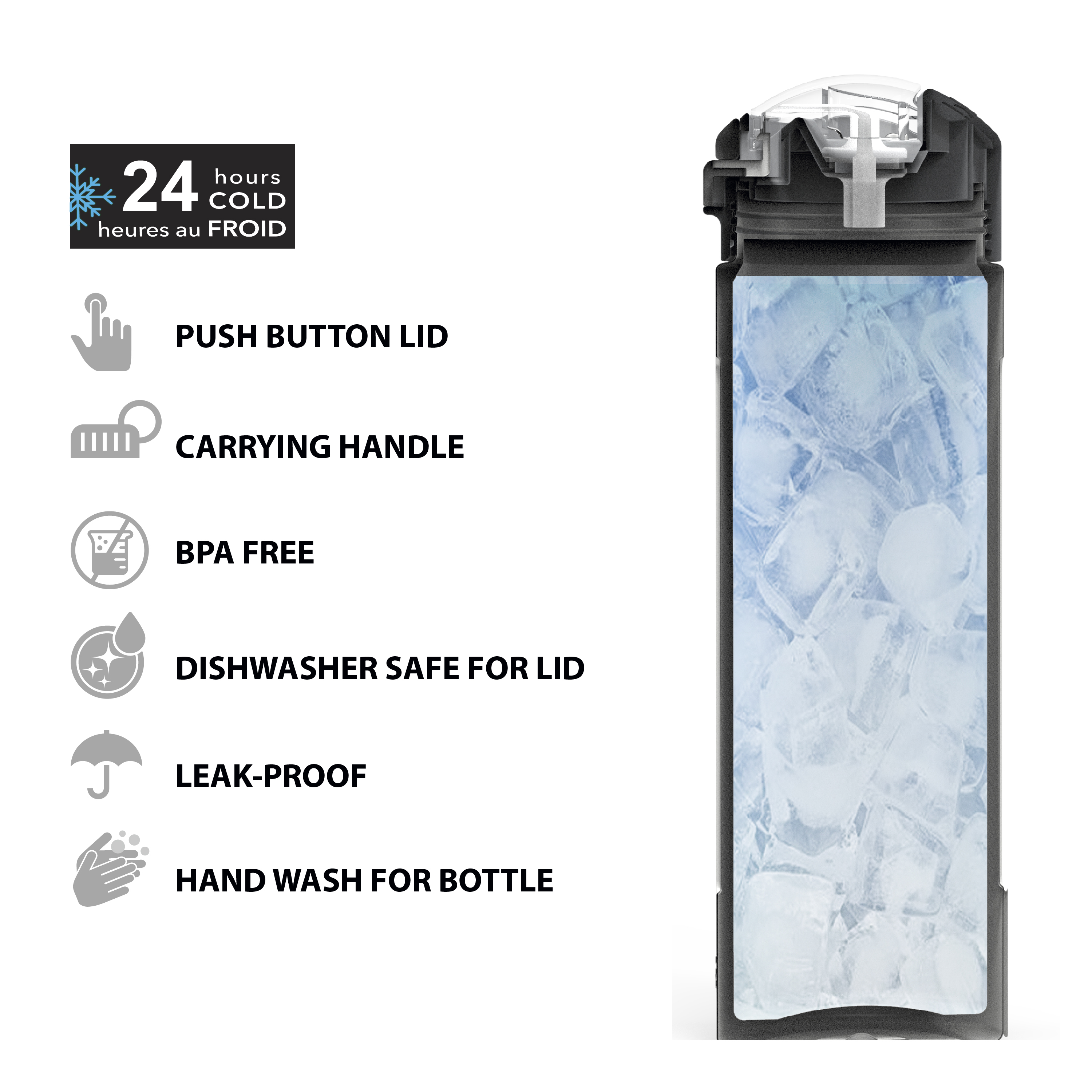 Genesis Vaccum Insulated Stainless Steel Water Bottle, Neo Mint slideshow image 4 Genesis Vaccum Insulated Stainless Steel Water Bottle, Neo Mint slideshow image 4