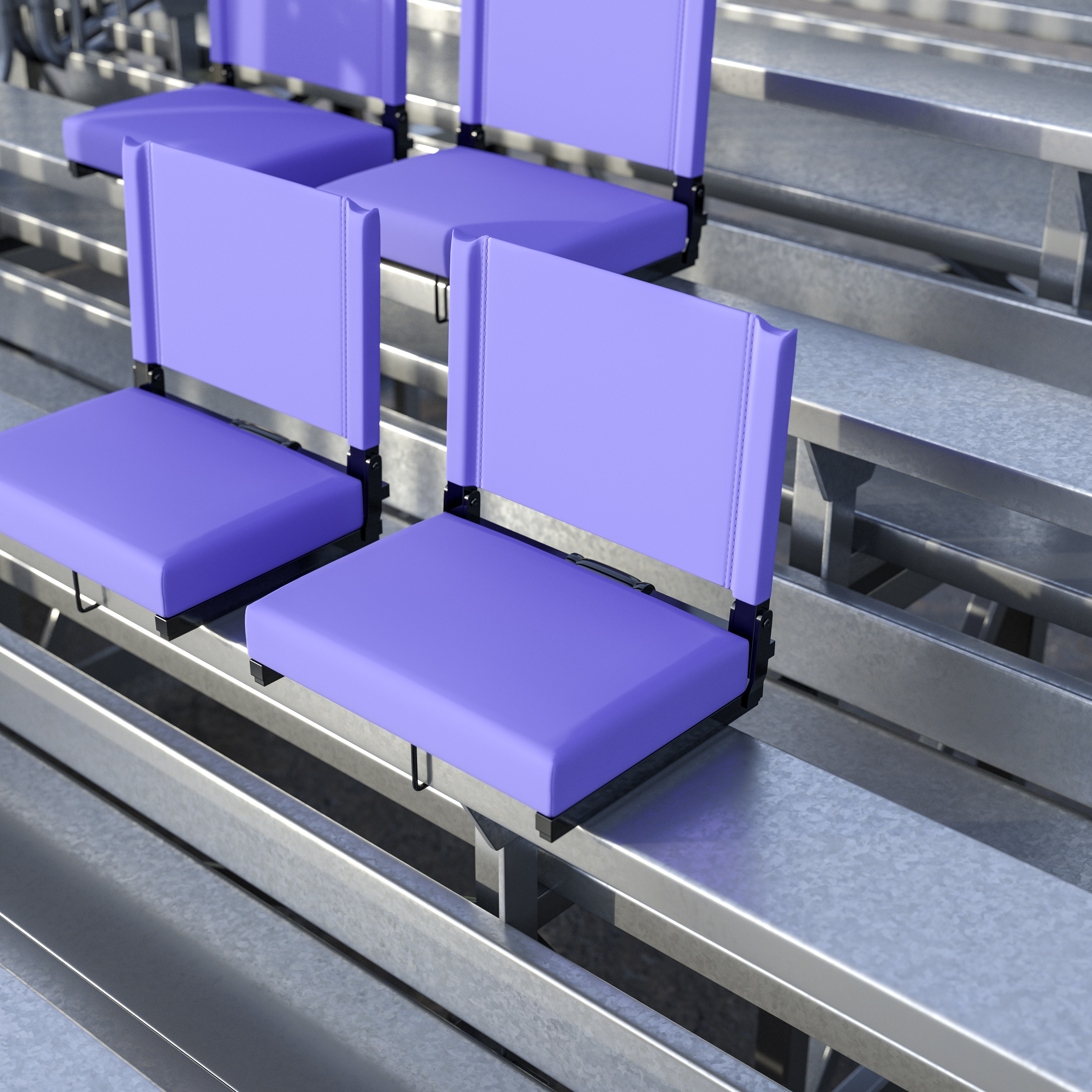 Juego de 2.500 lb. Silla de estadio ligera clasificada con asiento ultra acolchado, azul marino... - Imagen 103 de 175