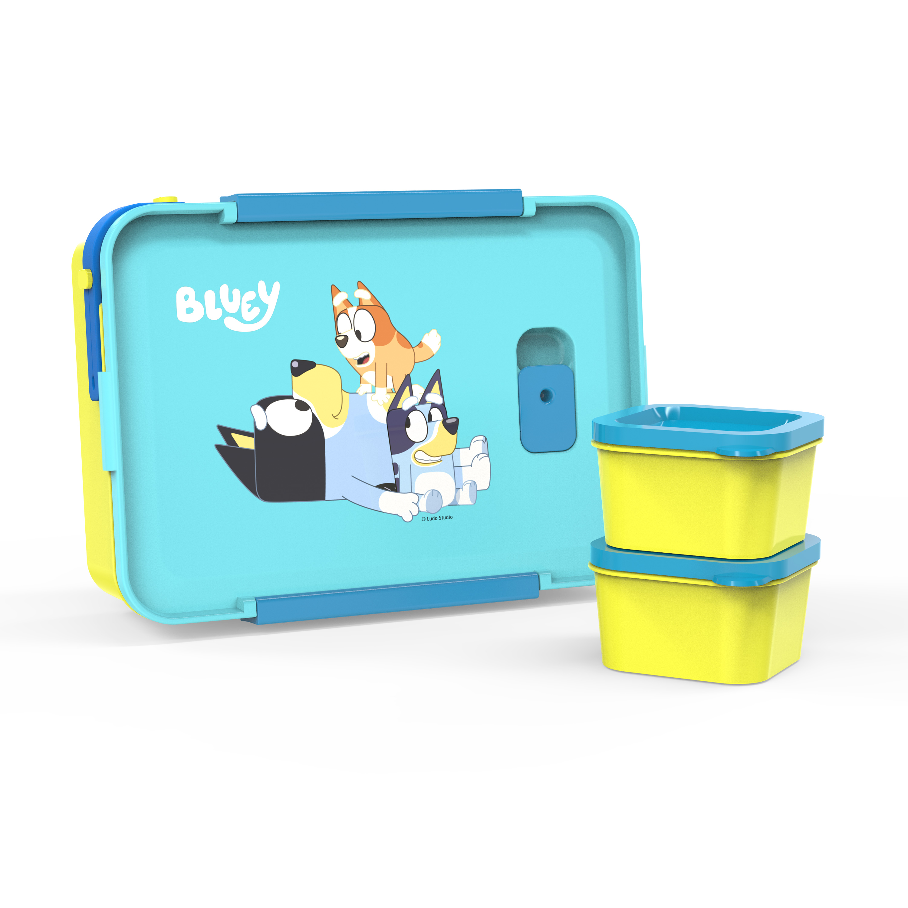 Bluey Reusable Divided Bento Box, Bluey and Friends, 3-piece set slideshow image 1