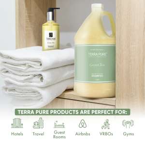 Diversified Hospitality, Terra Pure Green Tea Shampoo Liquid Shampoo,  1 gal Bottle